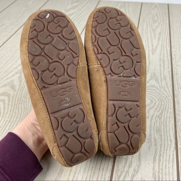 UGG Ansley Slipper Shoes US6 Chestnut (tan) $100 Indoor Outdoor Moccasin Flat - Picture 9 of 9